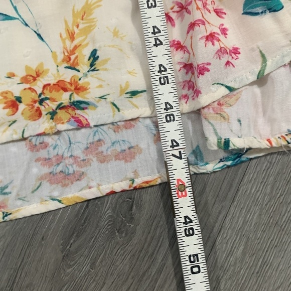 Torrid Floral Print Midi Swiss Dot Shirred Dress with Pockets size 3X - Picture 10 of 16